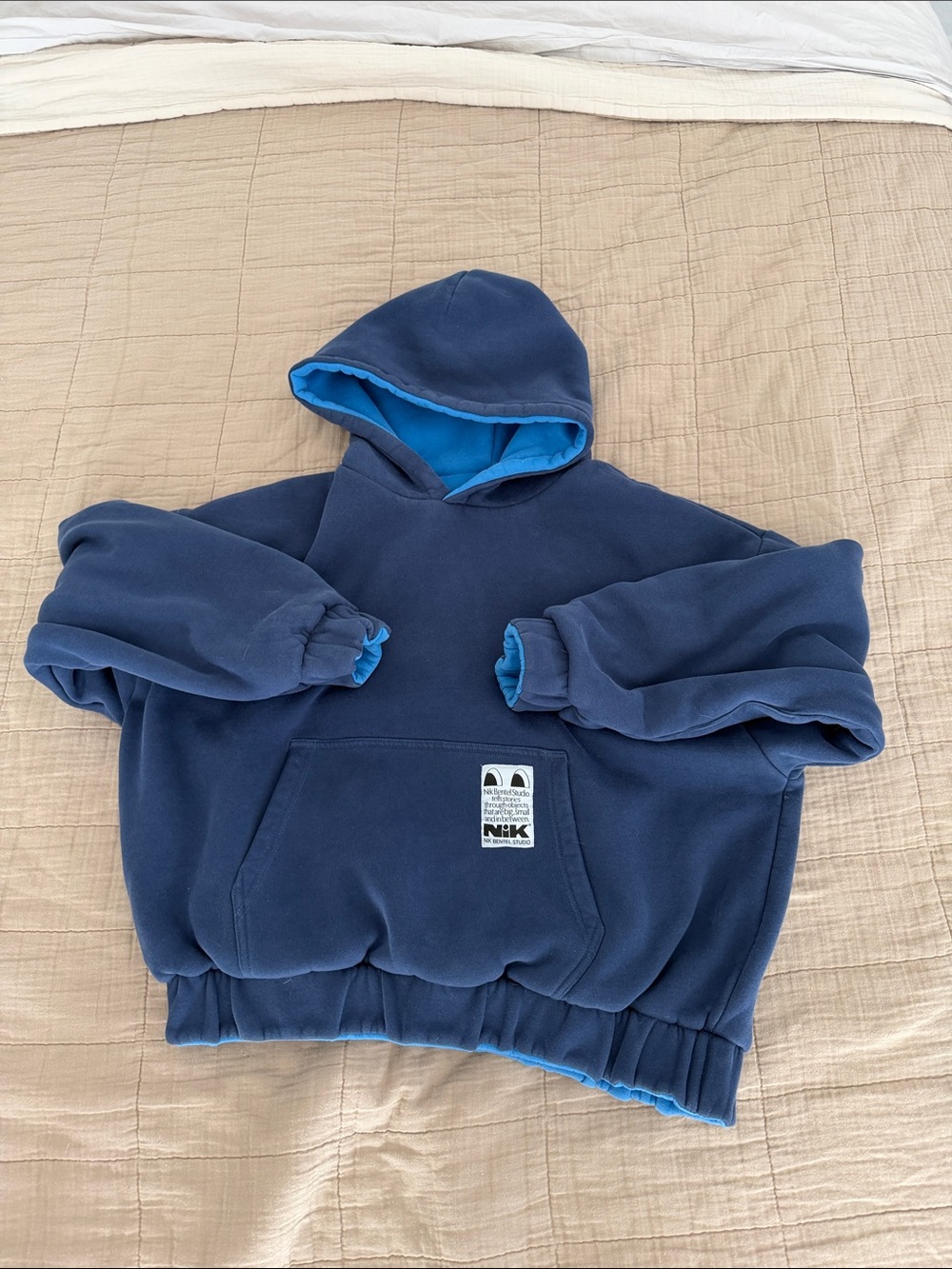 NIK Bentel Reversible Blue Cloud Hoodie - Picture 2 of 3